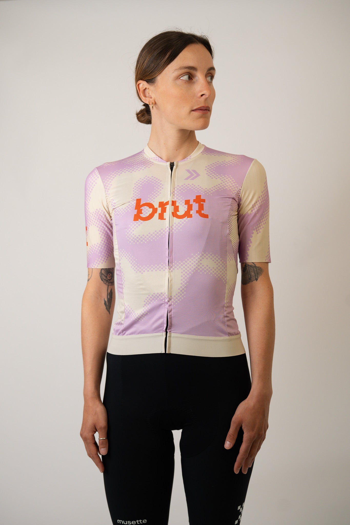 WOMEN's brut butter/pink jersey + blue bib bundle