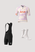 MEN's brut butter/pink jersey + black bib bundle