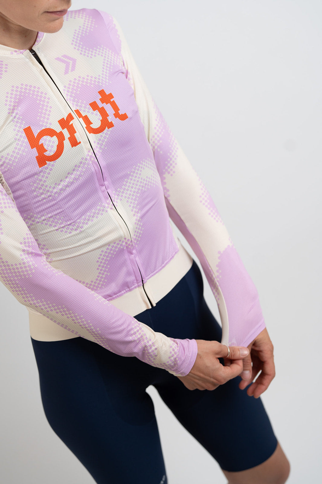 MEN's brut 2.0 butter/pink long sleeve jersey