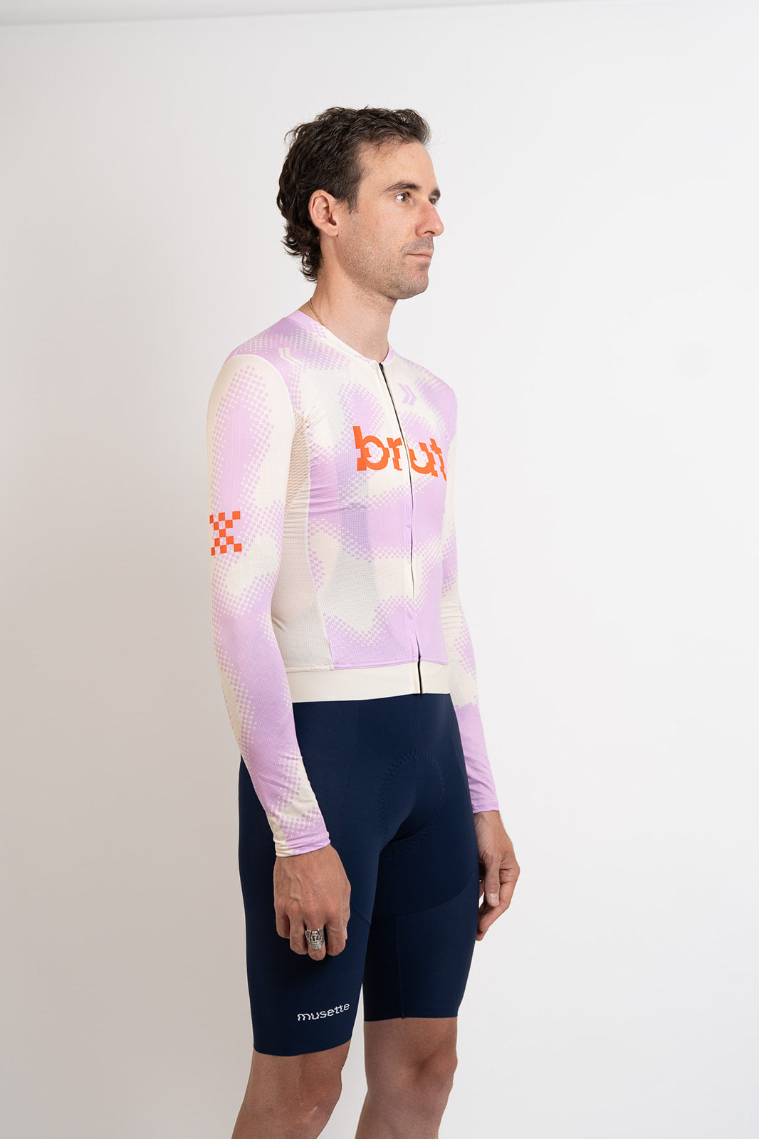 MEN's brut 2.0 butter/pink long sleeve jersey