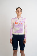 Maillot à manches longues femme brut 2.0 beurre/rose